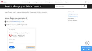 
                            8. Reset or change your Adobe password - Adobe Help Center