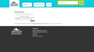 
                            5. Reset Password - American Sentinel University