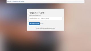 
                            4. Reset Password - Kenya National Examinations Council