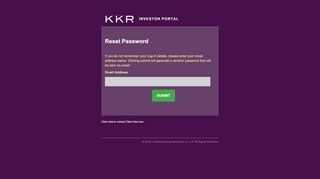 
                            9. Reset Password - KKR Investor Portal