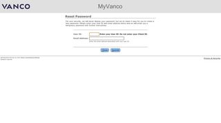 
                            7. Reset Password - MyVanco Login | Vanco Payment Solutions