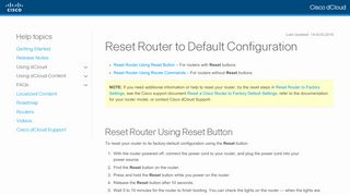 
                            6. Reset Router to Default Configuration | Help | Cisco dCloud