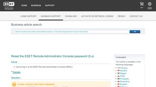 
                            1. Reset the ESET Remote Administrator Console password (5.x)—ESET ...