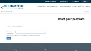 
                            3. Reset your password | Allied Universal