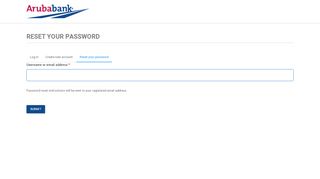 
                            7. Reset your password | Aruba Bank Banking