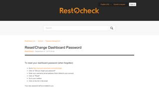 
                            6. Reset/Change Dashboard Password – …