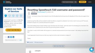 
                            9. Resetting Speedtouch 510 username and password?