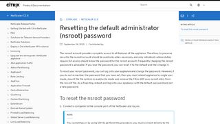 
                            2. Resetting the default administrator (nsroot) password - Citrix Docs