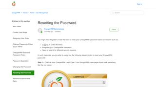 
                            3. Resetting the Password – OrangeHRM