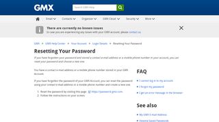 
                            7. Resetting Your Password - GMX Support