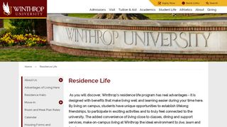 
                            1. Residence Life - Winthrop University