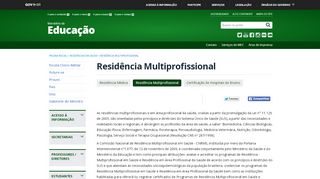 
                            6. Residência Multiprofissional - Ministério da Educação