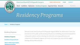 
                            6. Residency Programs | ABOS