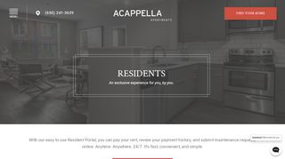 
                            1. Resident Information and Portal | Acappella