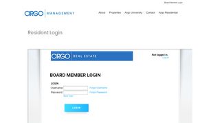 
                            1. Resident Login - Argo Real Estate