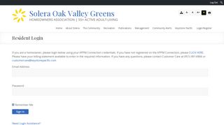 
                            7. Resident Login | Solera Oak Valley Greens