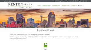 
                            9. Resident Portal - Resident Login for Kenton Place Apartments