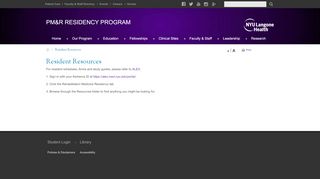 
                            3. Resident Resources | PM&R Residency Program