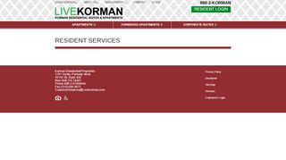 
                            2. Resident Services | LIVEKORMAN