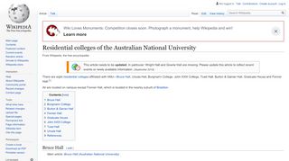 
                            4. Residential colleges of the Australian National University ...