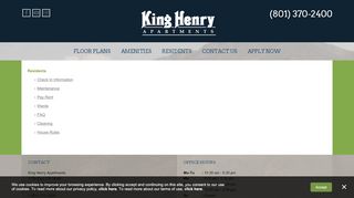 
                            3. Residents - King Henry Apartments