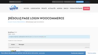 
                            6. [Résolu] page Login woocommerce - WPFR