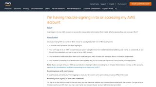 
                            8. Resolve Issues Signing In To Your AWS Console - …