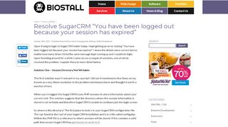 
                            7. Resolve SugarCRM “You have been logged out because your ...