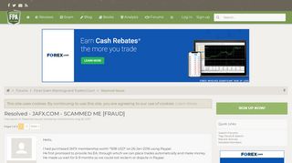 
                            6. Resolved - JAFX.COM - SCAMMED ME [FRAUD] | Forex Peace ...