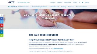 
                            5. Resources - ACT