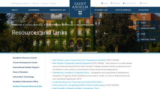 
                            3. Resources and Links | Saint Anselm College