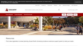 
                            8. Resources - Azusa Pacific University