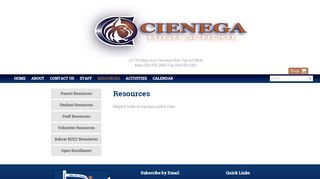 
                            10. Resources - Cienega High School - Vail School District