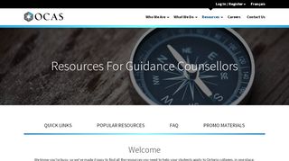 
                            1. Resources For Guidance Counsellors | OCAS