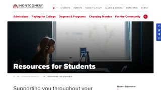 
                            6. Resources for Students - Montgomery County …