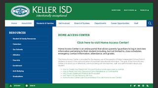 
                            5. Resources / Home Access Center - Keller ISD