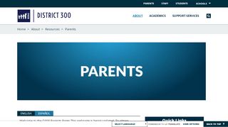 
                            4. Resources / Parents - District 300