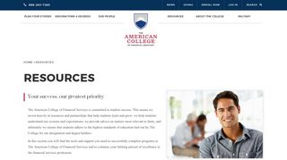 
                            4. Resources | The American College