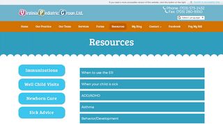 
                            3. Resources - Virginia Pediatric Group - Pediatrics Fairfax, VA