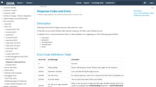 
                            2. Response Codes and Errors - Gigya Documentation ...