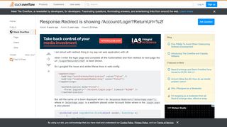 
                            5. Response.Redirect is showing /Account/Login?ReturnUrl=%2f - Stack ...