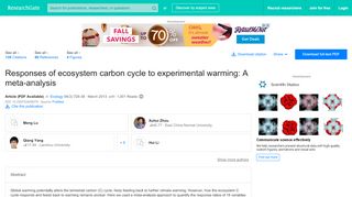 
                            9. Responses of ecosystem carbon cycle to experimental ...