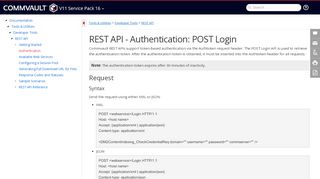 
                            2. REST API - Authentication: POST Login