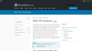 
                            8. REST API Handbook | WordPress Developer …