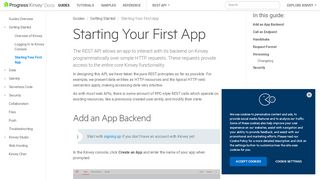 
                            4. REST API Starting Your First App Guide | Kinvey