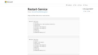 
                            7. Restart-Service (Microsoft.PowerShell.Management)