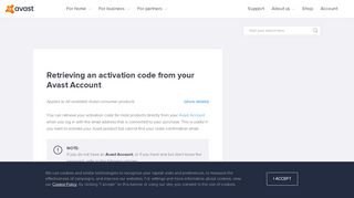 
                            8. Restoring a license from Avast Account | Official Avast Support