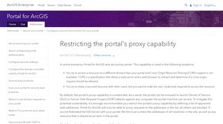 
                            1. Restricting the portal's proxy capability—Portal for ArcGIS (10.7 and ...