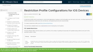 
                            8. Restriction Profile Configurations for iOS Devices - VMware Docs