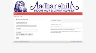 
                            2. Result Portal | Login Aadharshila School